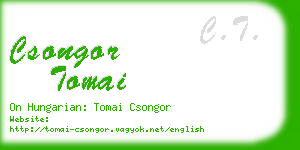 csongor tomai business card